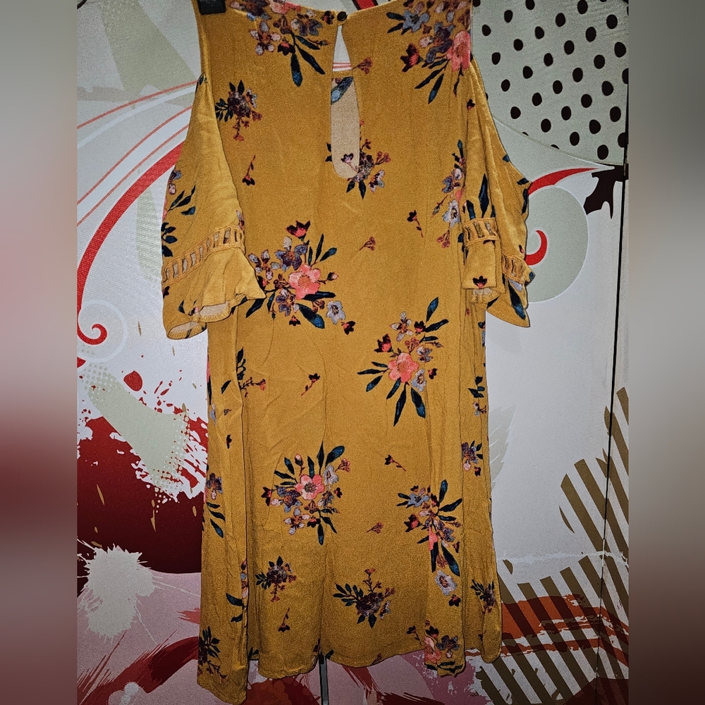 Floral Mustard Dress